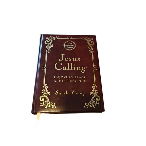 Jesus Calling Enjoying Peace In His Presence 10th Anniversary Edition Leather - Picture 1 of 2